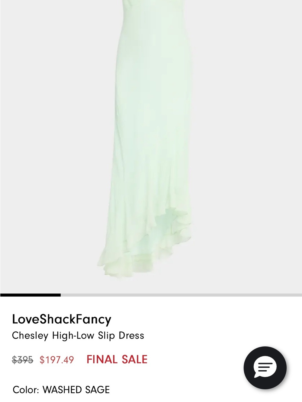 LoveShackFancy High-Low Slip Dress